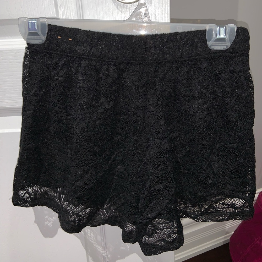 Kids Black net shorts